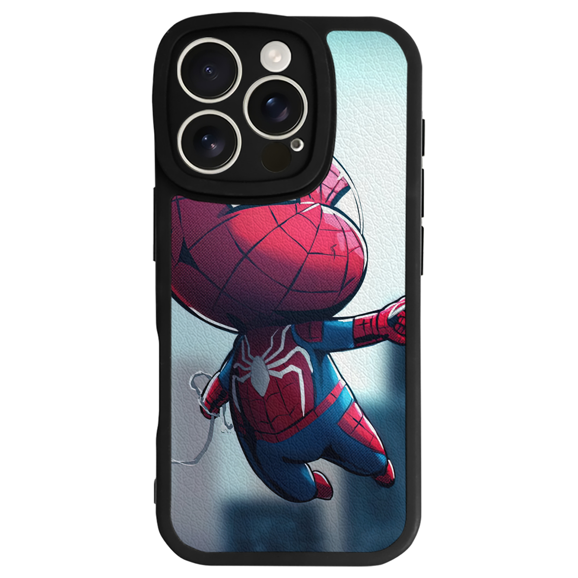 Spider Man スパイダーマン 【iPhone 16シリーズ対応】シリコンスマホケース（レザー調） 材質：シリコン